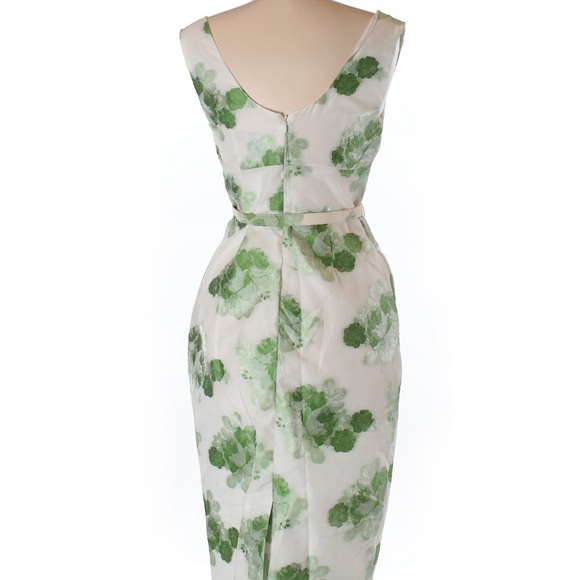ASOS White and Green Floral Midi Dress - Picture 3 of 3